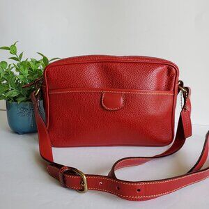 EUC Vintage Coach Sheridan Charleston Bag (#4217) Red w/Red trim – Hard to Find!